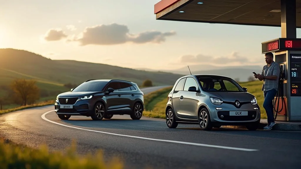 Distance parcourue avec 10 euros d’essence selon consommation et type de voiture illustrée